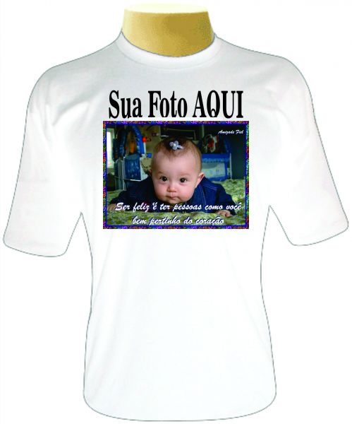 Camiseta Sua Foto AQUI